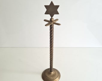 Soporte de corona de mesa navideña de latón retro vintage (sin corona)