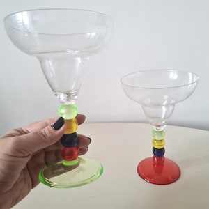Vintage Memphis Milano style plastic glass