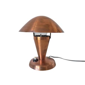 Vintage mushroom Art Deco table lamp by Josef Hurka for Napako Czechoslovakian Table Bauhaus Lamp