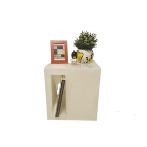 Vintage acrylic magazin table/ bedside table with light