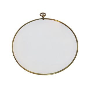 Vintage retro wall brass Mirror with decorative Loop