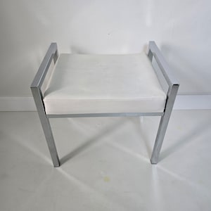 Vintage Mid Century modern chrom stool banquette