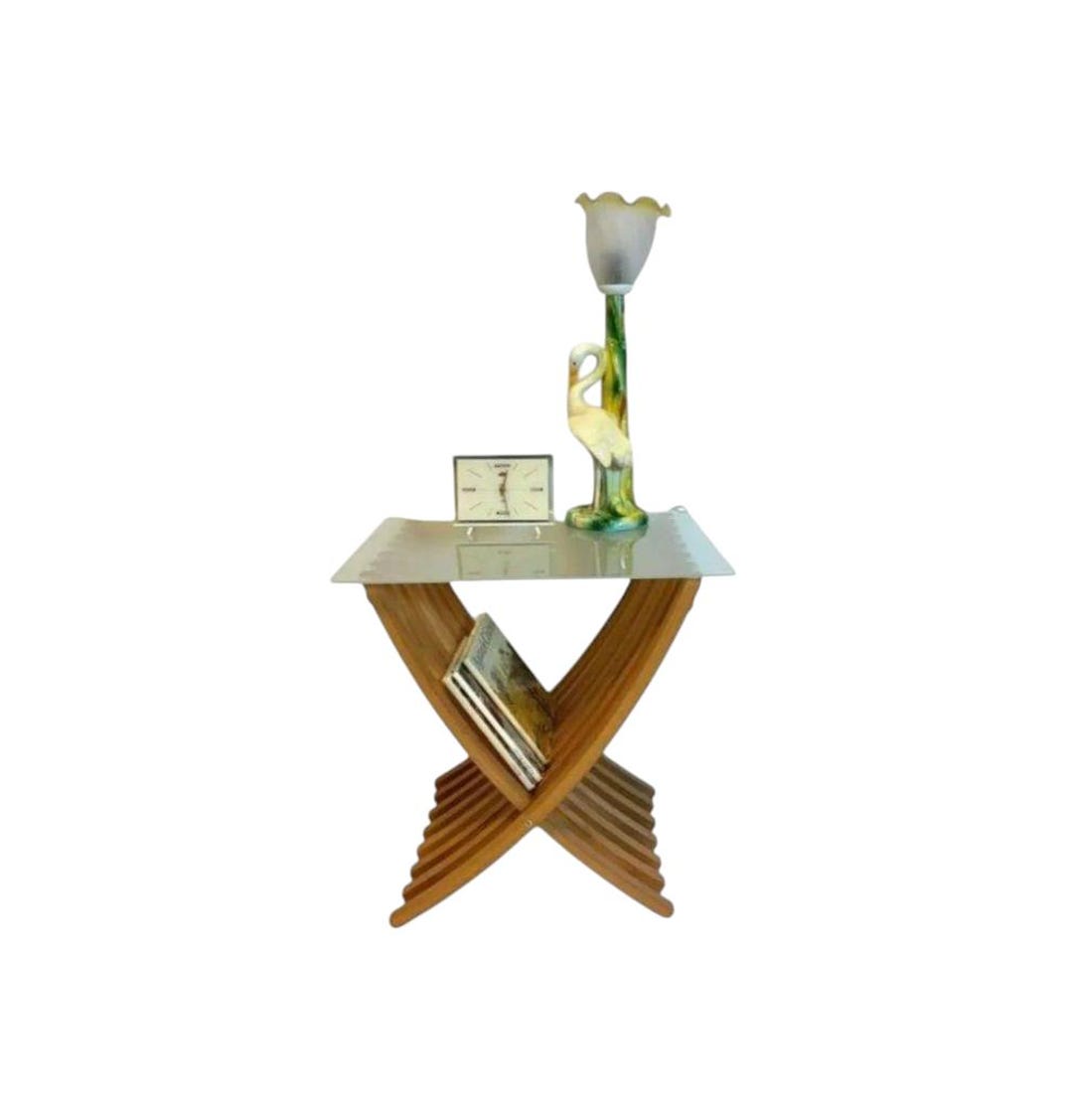 Vintage Ikea EKEBERG Side Table Beech and Glass Folding Side - Etsy