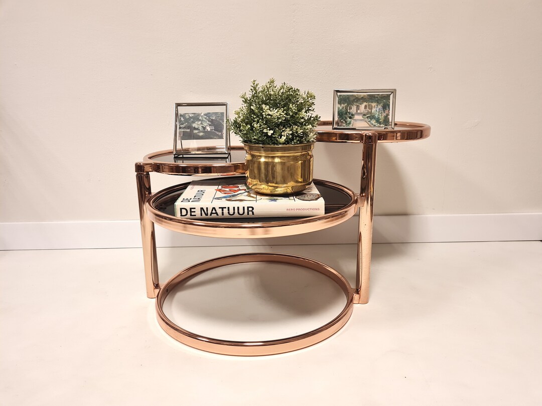 Vintage Mid Century Transformer Coffee Table With 3 Glasses - Etsy