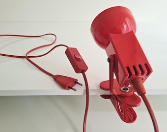 Vintage Klemmstrahler MEMPHIS Stil Schreibtischlampe Design 1980er Jahre