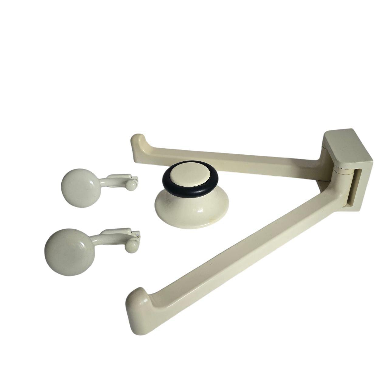 Vintage  Space age Bathroom wall mounted towel rack or hooks Made in Italy