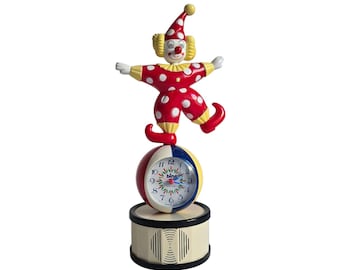 Vintage Pop Art Clown Alarm Clock: Bino Japan, Good Morning