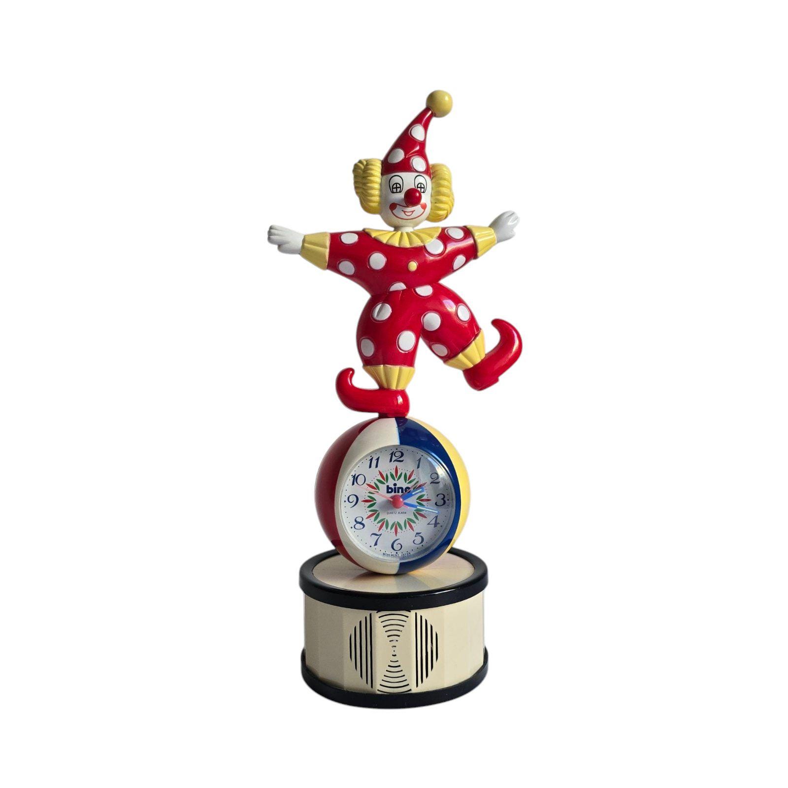 Vintage Pop Art Clown Alarm Clock: Bino Japan, Good Morning