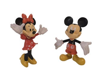 Vintage POP ART Mickey & Minnie Mouse Figurines PVC figure toy from the 1990s  One of the series