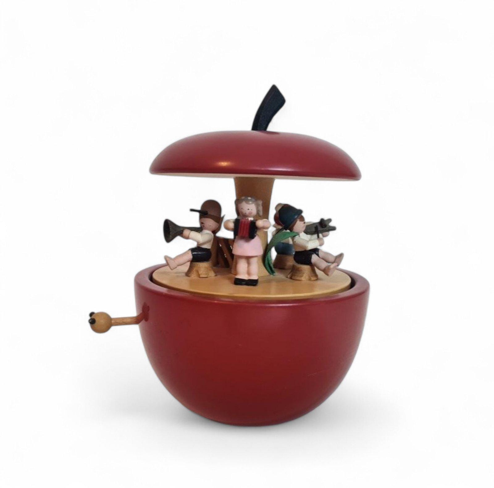 Vintage Erzgebirge Music Box With Four Musical Children Plays the