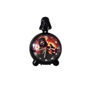 Vintage Darth Vader Alarm Clock  Star Wars Black Plastic Clock
