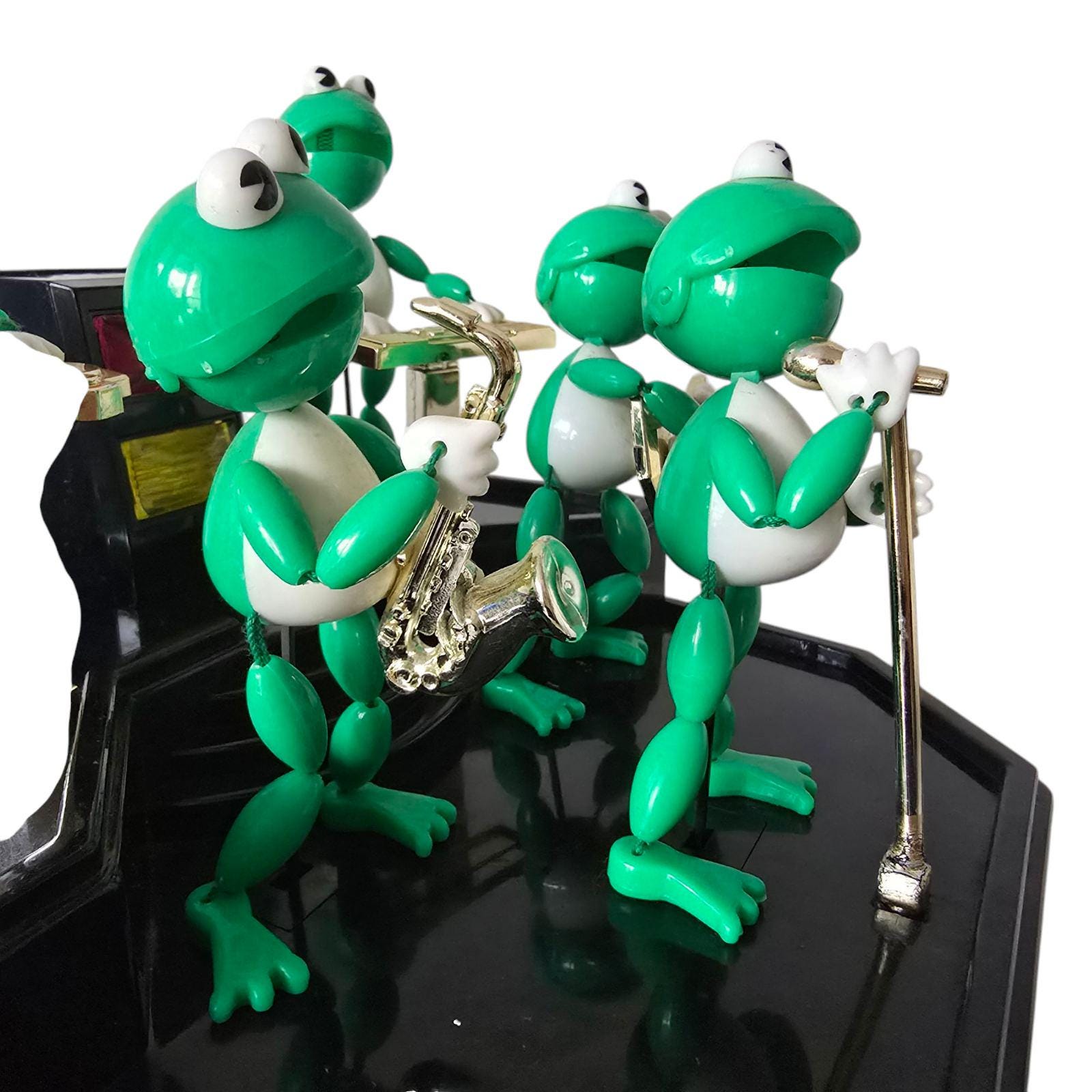 Vintage 1989 Green Machine Frog Band – Animated Musical Toy With