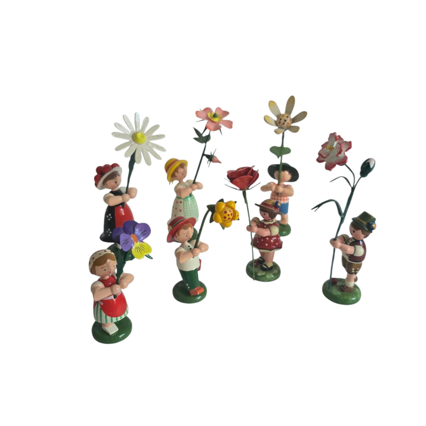 Erzgebirge Wooden Flower Girl - Etsy