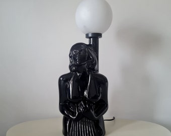 Vintage Art deco ceramic lady figure Accent Lamp