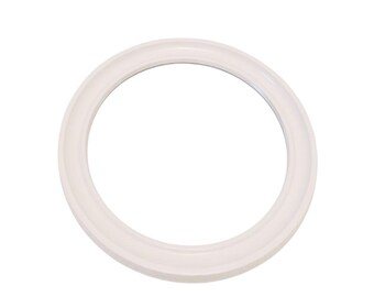 Vintage Space age Italian Wall Mirror by Carrara & Matta America – 1980s White Plastic Frame