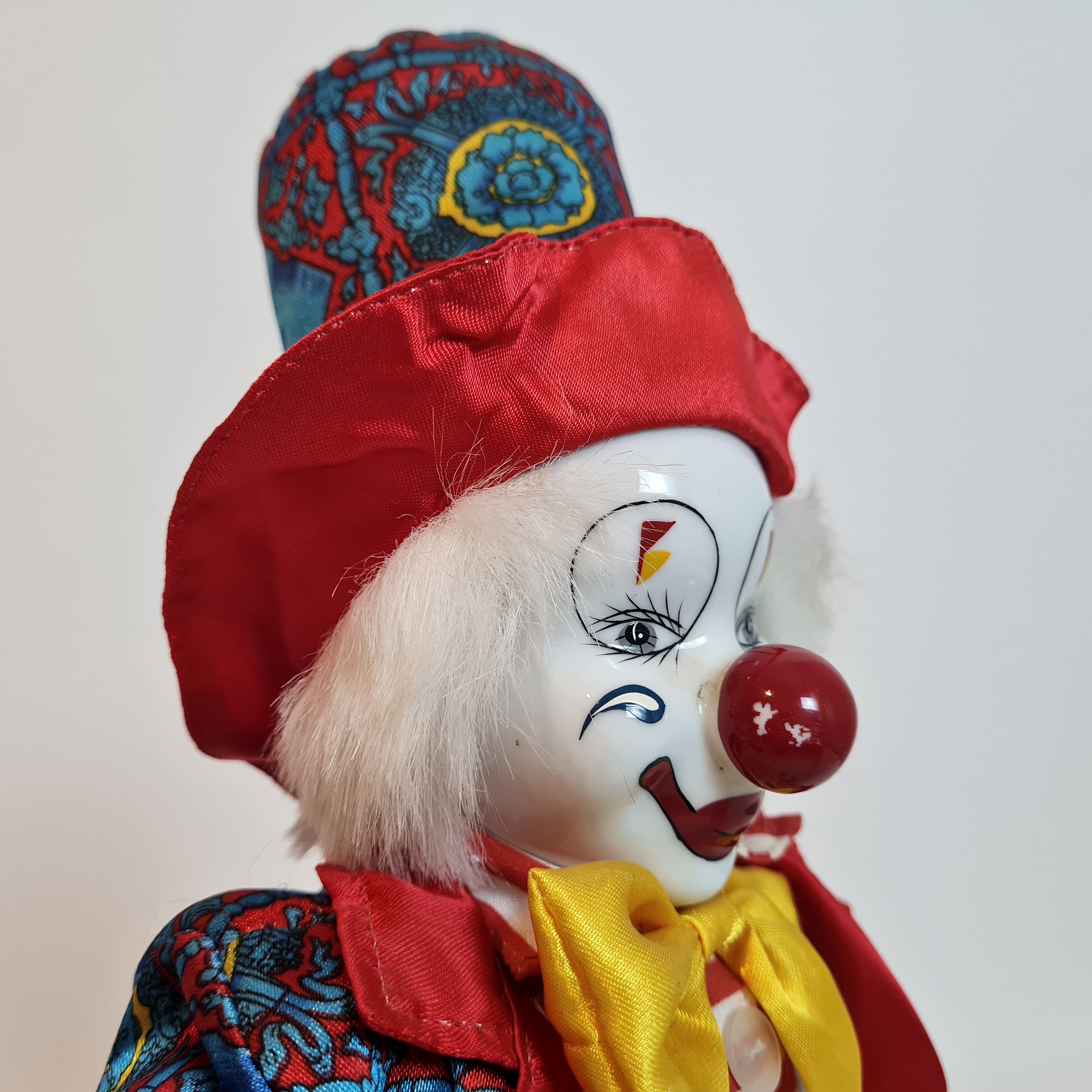 アンティークヴィンテージ ガラス製ピエロ装飾品インテリア古雑貨