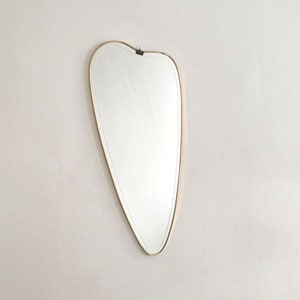 Vintage Space age wall mirror in gold frame
