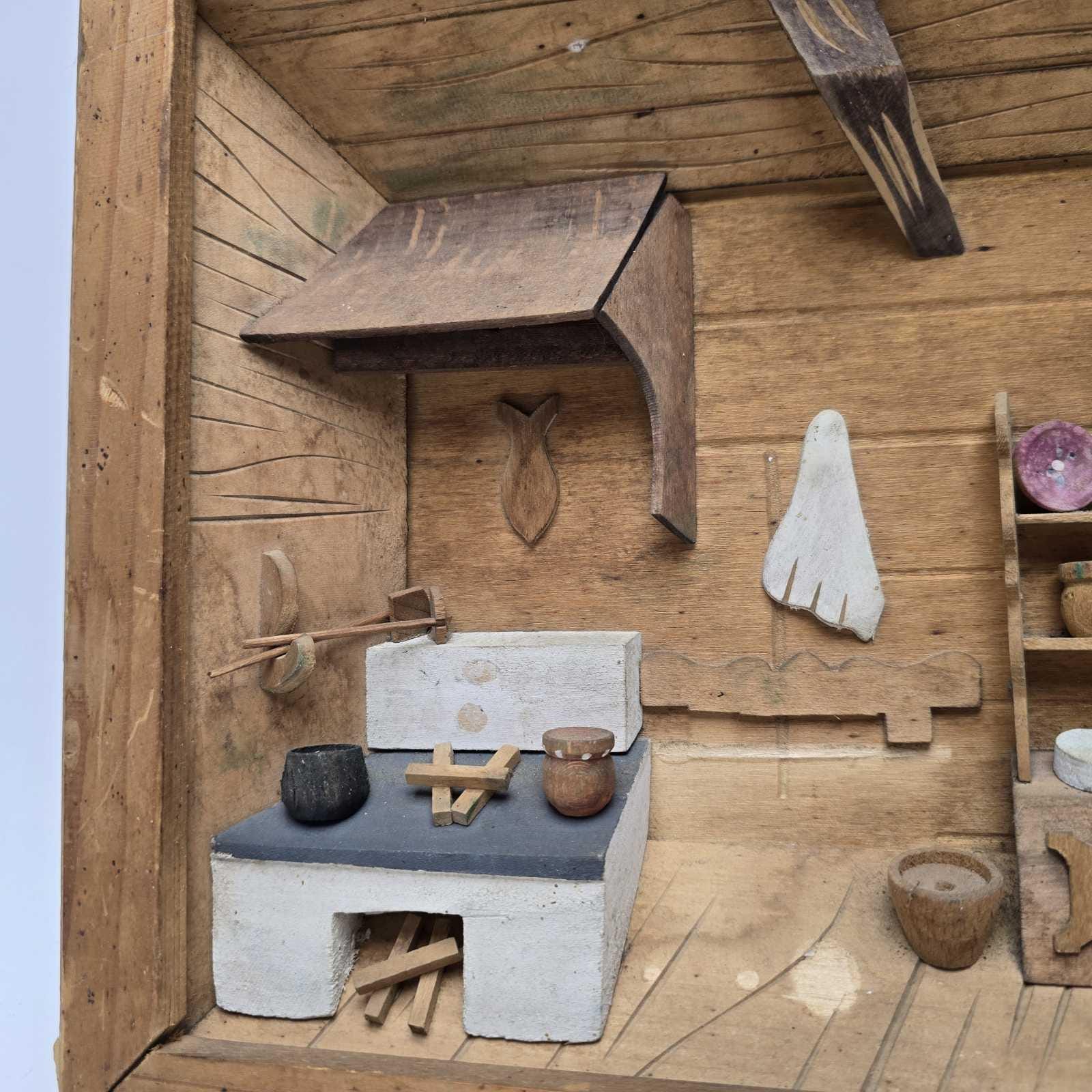 Vintage German Erzgebirge Wood Shadowbox, 3D Diorama Wall Art - Etsy