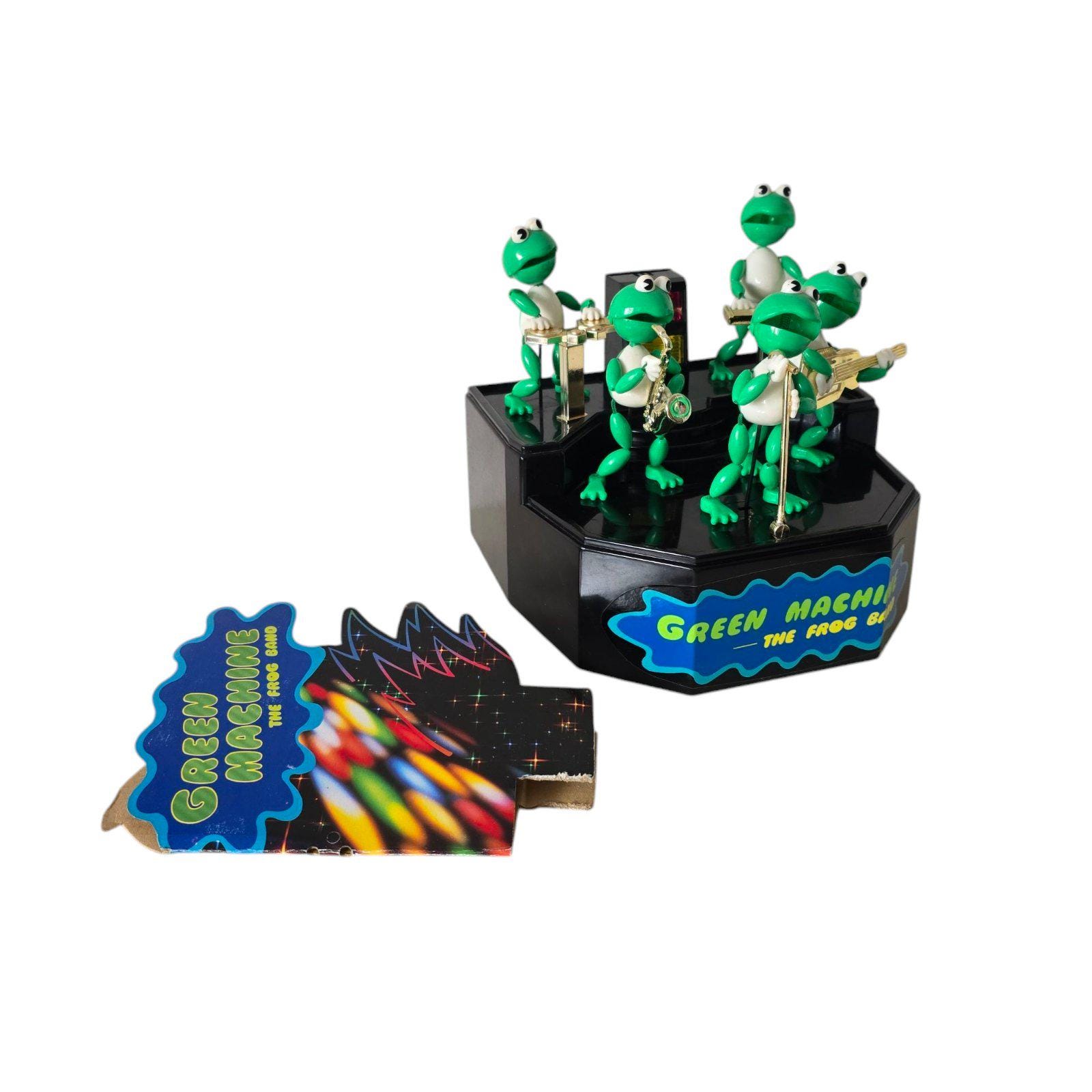 GREEN MACHINE THE FROG BAND おもちゃ レトロ 格安 Vintage 1989 Green Machine Frog Band – Animated Musical Toy With