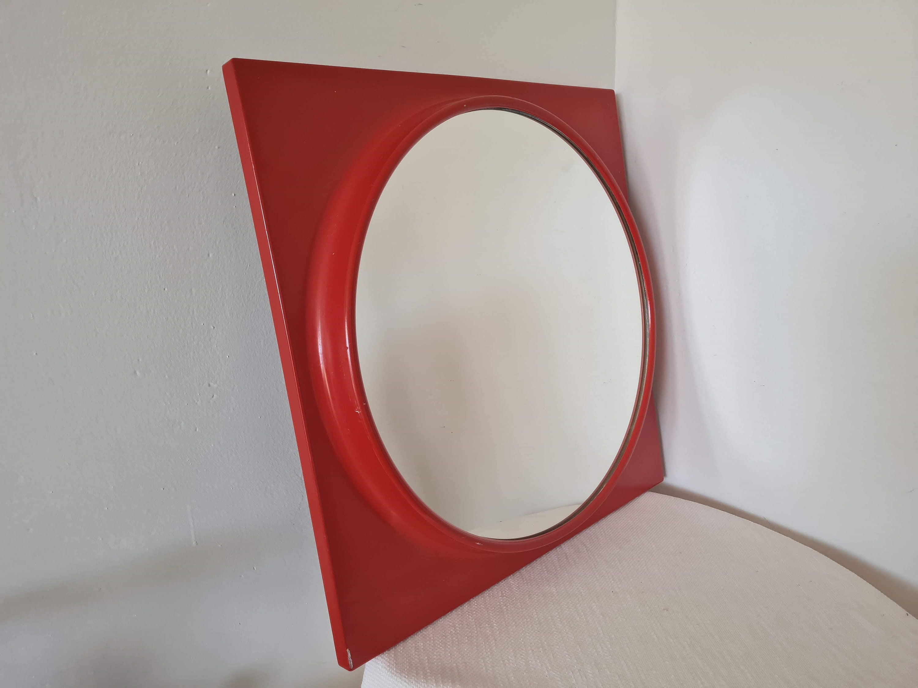 Vintage Big Space Age Design Wall Mirror in a Retro Plastic Etsy UK