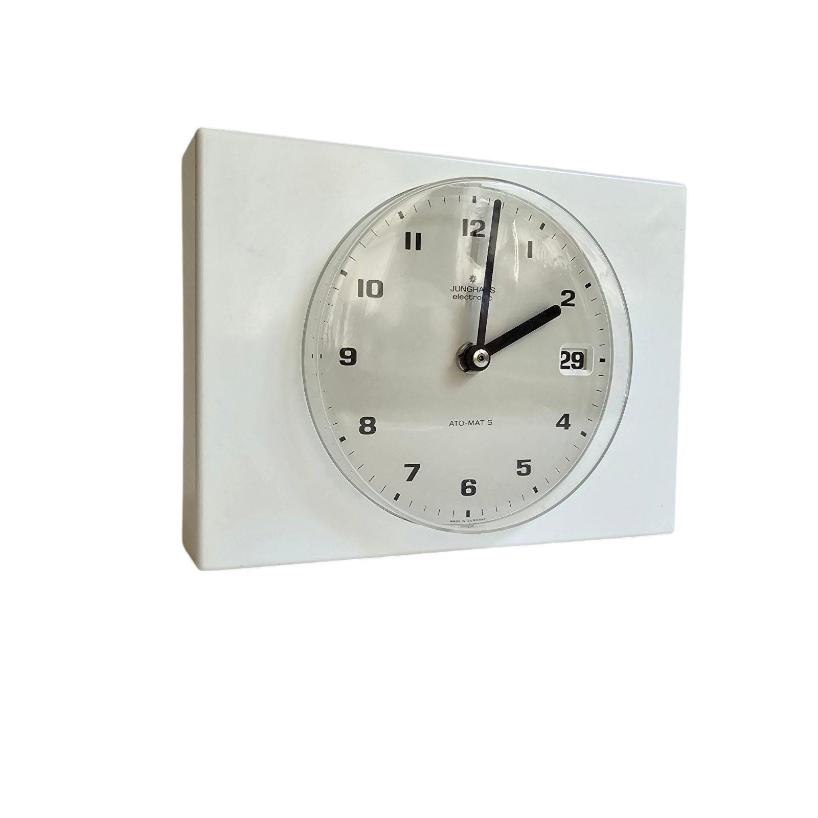 Vintage Mid Century Wall Clock Junghans Ato-mat Electronic