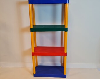 Vintage Memphis Milano Color Shelving Rack in Multicolored