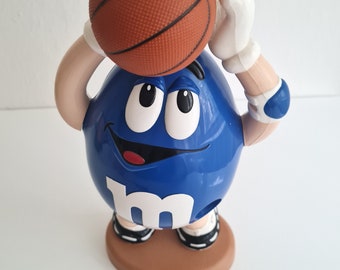 Vintage Big Blue M&ms Candy Dispenser Basketball Rare