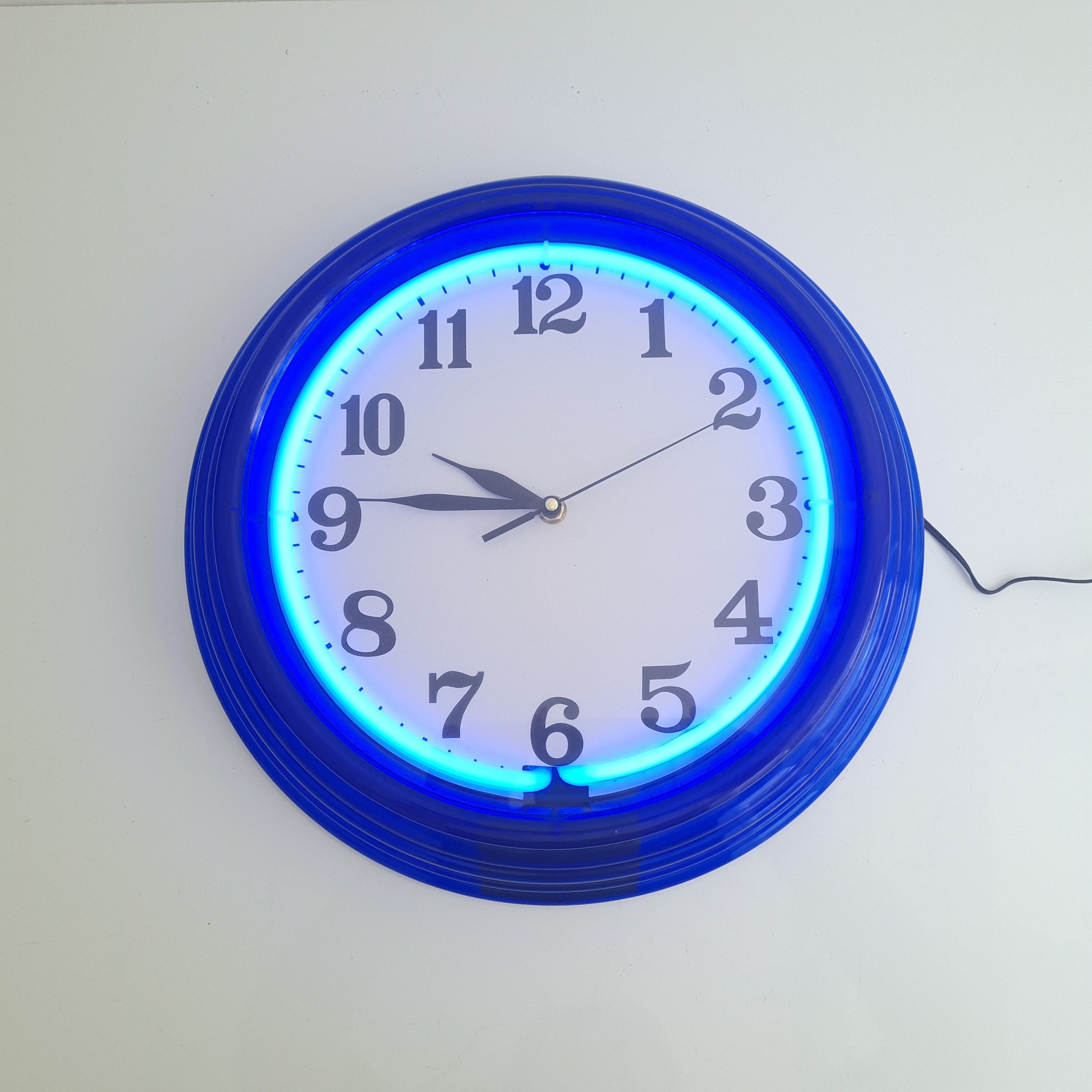 Vintage Pop Art Wall Clock With Neon - Etsy