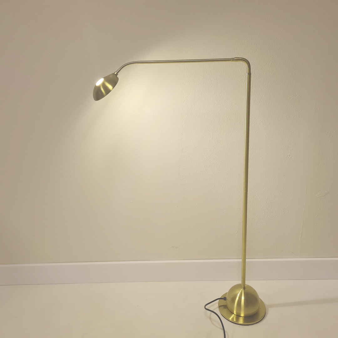 Vintage Mid Century Gold LED Floor Lamp Retro Lamp Very Beautiful Decor ...