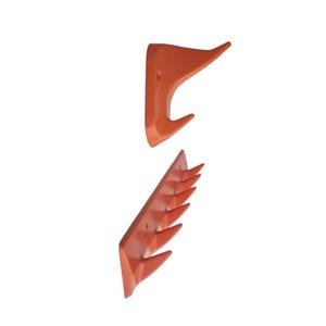 Vintage Space age orange plastic wall hanger 4 hooks GDR 70s