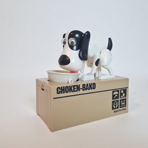 Vintage Piggy Bank Choken Bako Coin Eating Dog