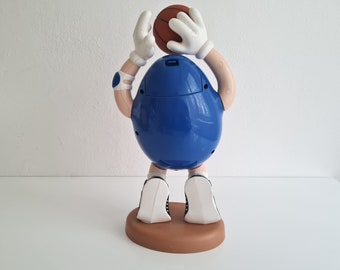 Vintage Big Blue M&ms Candy Dispenser Basketball Rare Plastic