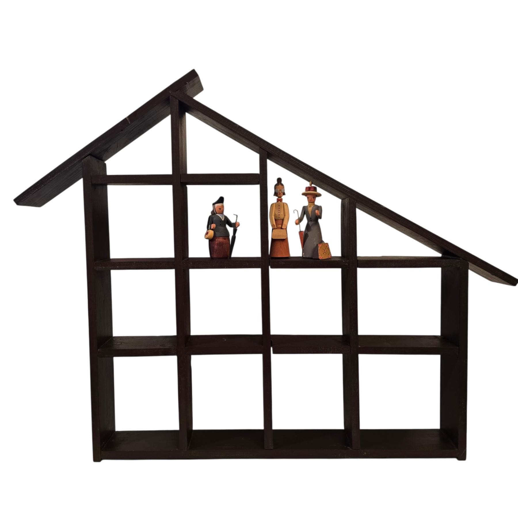 Etagère vitrine miniature bois et verre, vintage