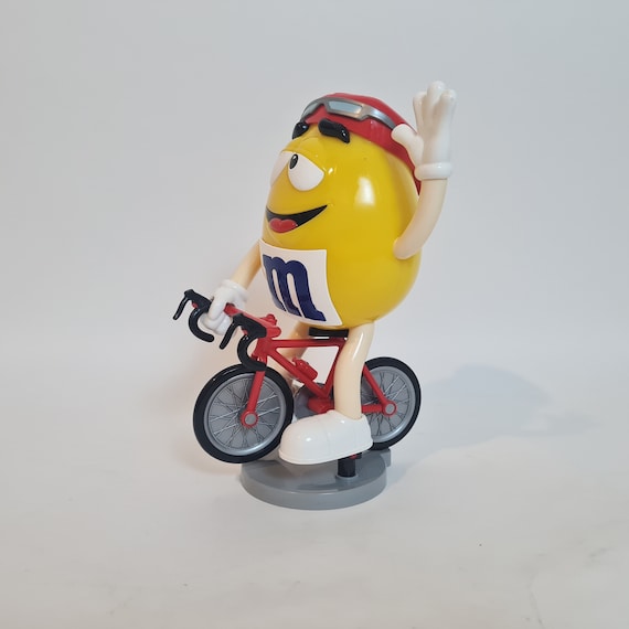 Vintage Collectible M&m's Candy Dispenser Yellow and Red “melts in