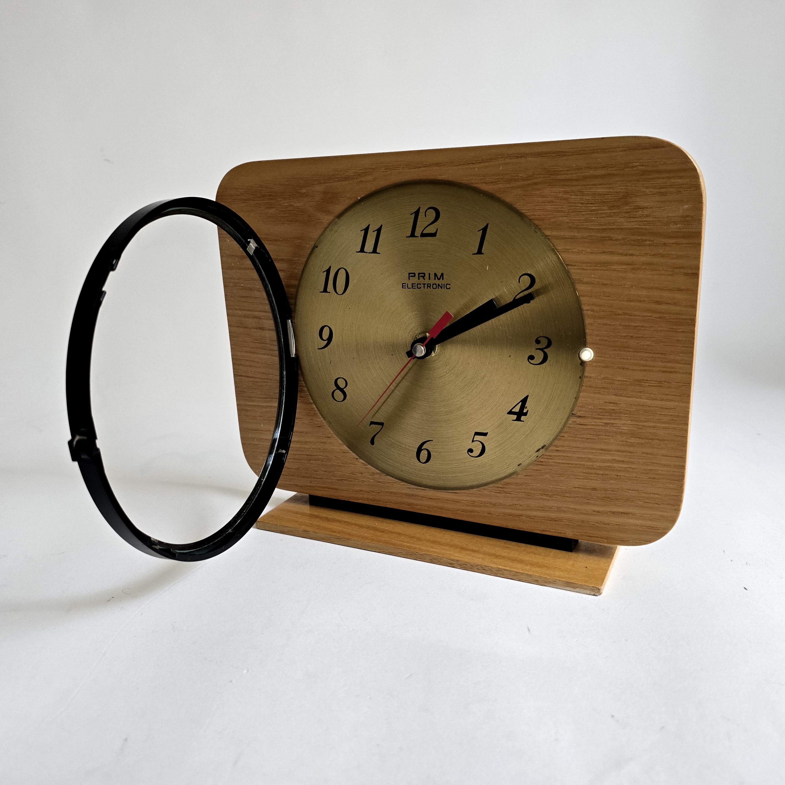 Mid Century Wooden and Brass Wall CLOCK PRIM Сhehoslovakia 70s - Etsy