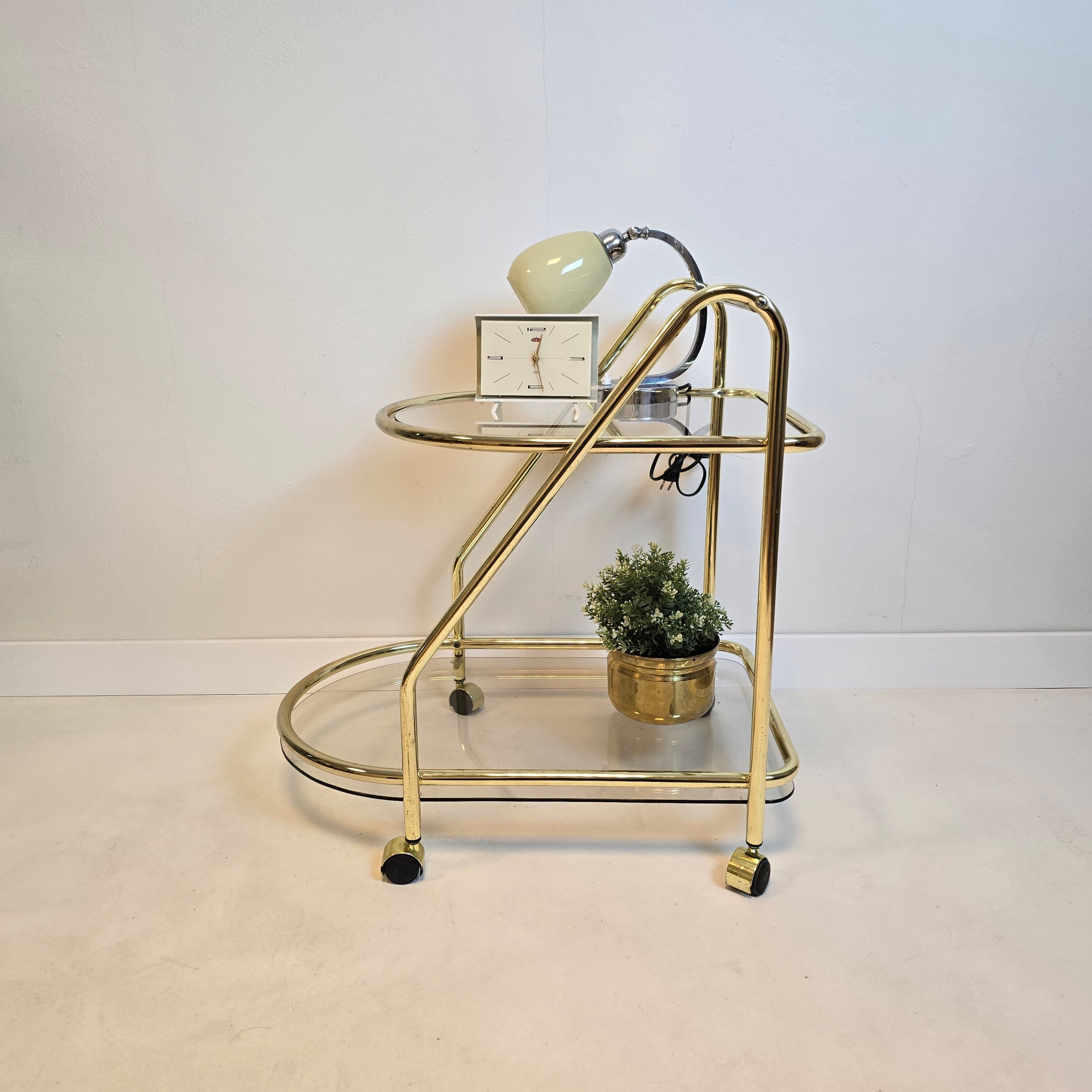 Mid-Century Hollywood Regency Style Bar Cart