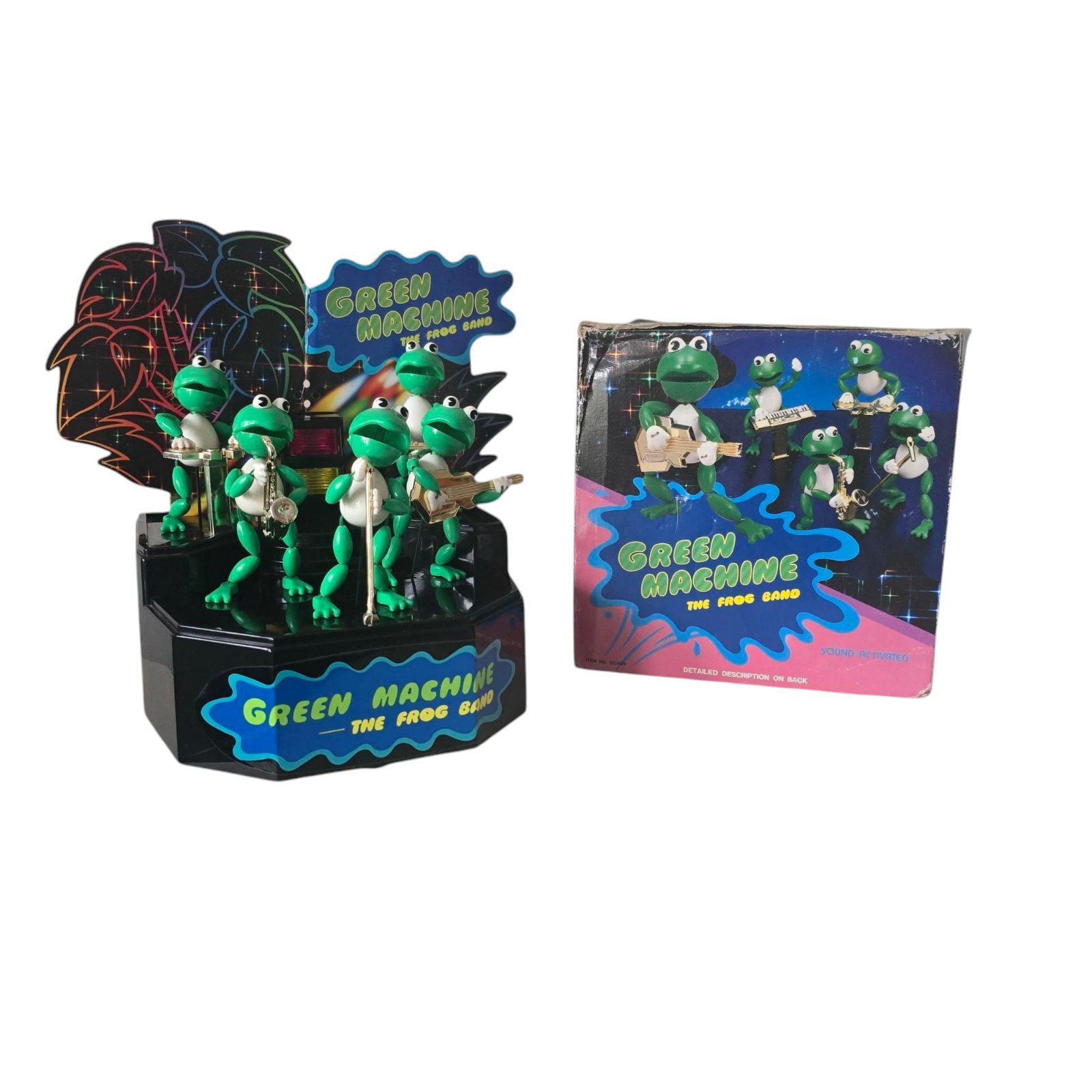 Vintage 1989 Green Machine Frog Band – Animated Musical Toy With