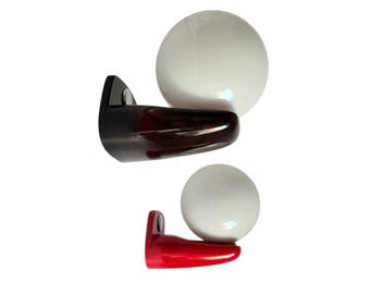 Aplique de baño vintage de plástico con bola de cristal Diseño años 90