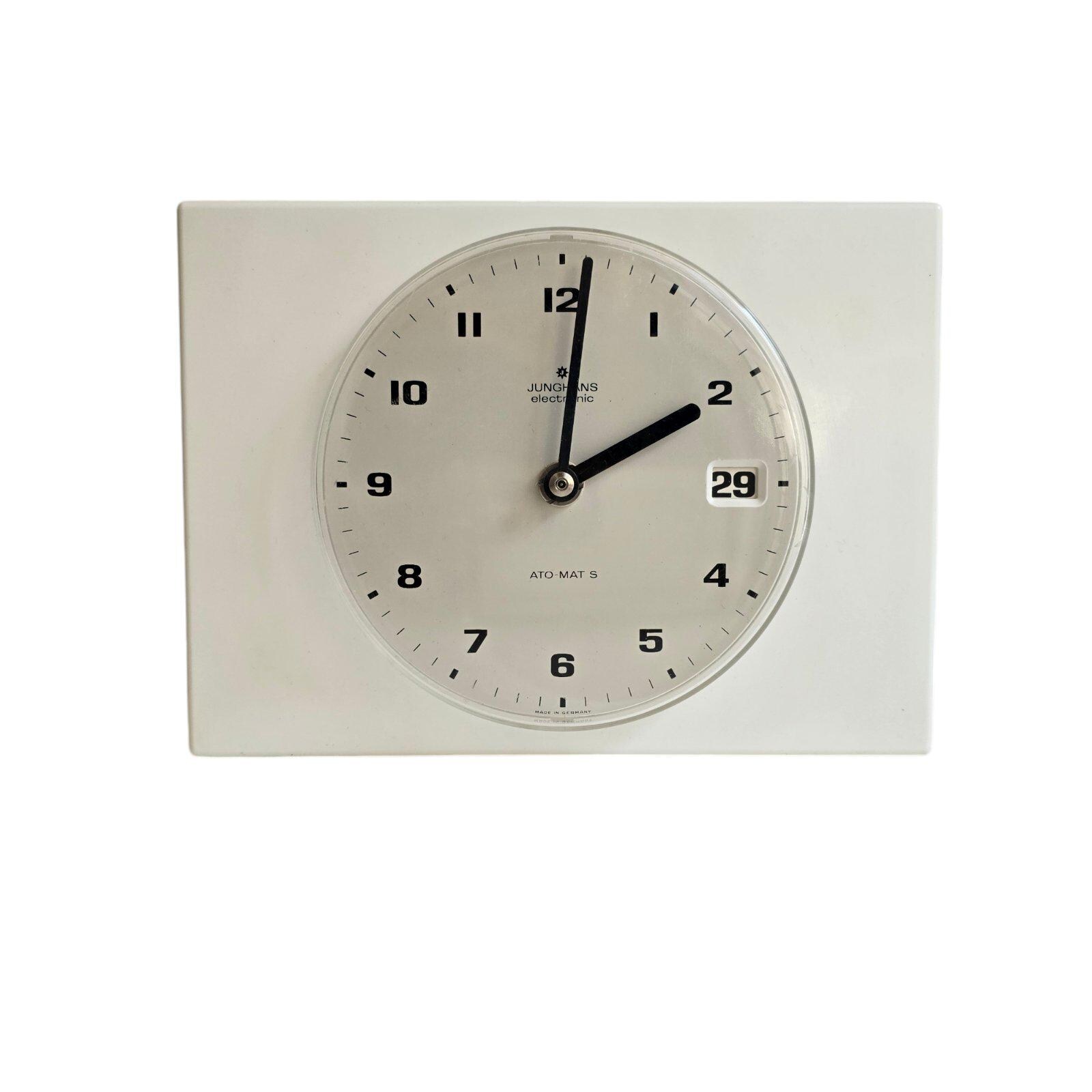 【DISCERNMENT】Clock see-through punching knit Vintage Mid Century Wall Clock Junghans Ato-mat Electronic