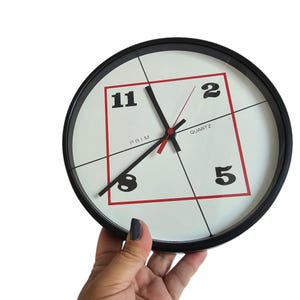 Vintage Postmodern wall clock Prim Unused in original box Czechoslovakia 80s