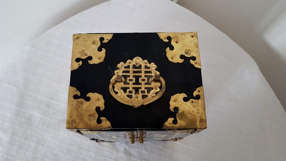Vintage Chinese Jewelry Box Antique Jewelry Box D… - image 7