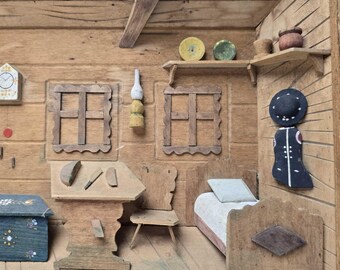 Vintage German Erzgebirge Wood Shadowbox, 3D Diorama Wall Art - Etsy