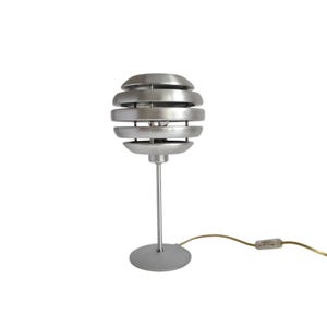 Vintage Scandinavian design aluminum tabletop lamp