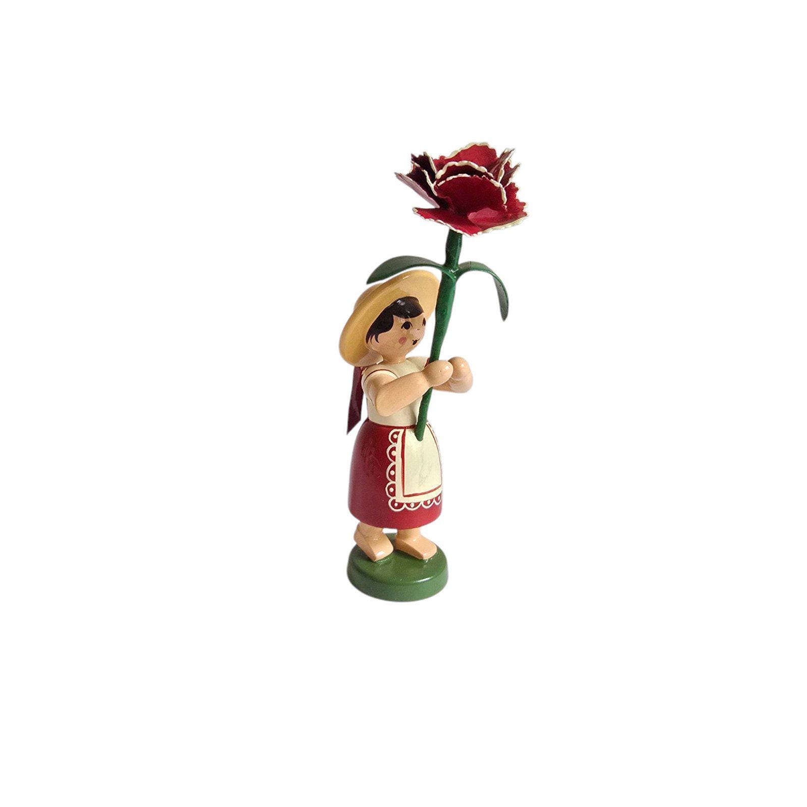 Erzgebirge vintage, stand de marché aux fleurs en bois sculpté à la main, Erzgebirge miniature allemand sculpté à la main, ancienne Allemagne de l'Est - Canada