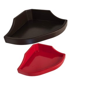 Vintage Mid Century bathroom wall corner shelf with 2 hooks, plastic, 1990s. One of the shelves of your choice