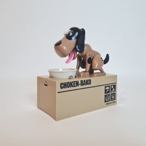 Vintage Piggy Bank Choken Bako Coin Eating Dog
