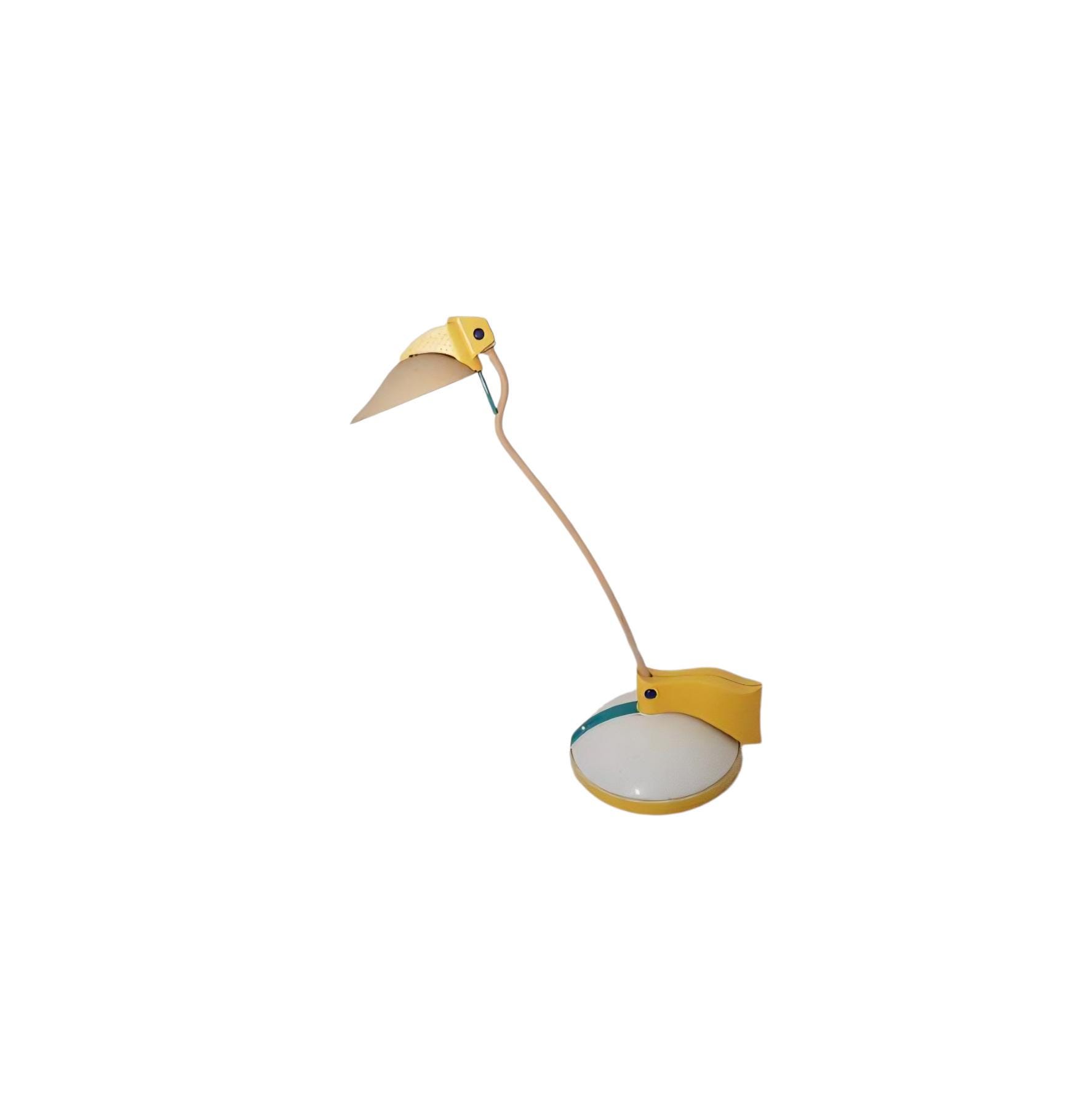 Postmodern 80s Colorful Vintage Memphis Sottsass Table Desk Lamp