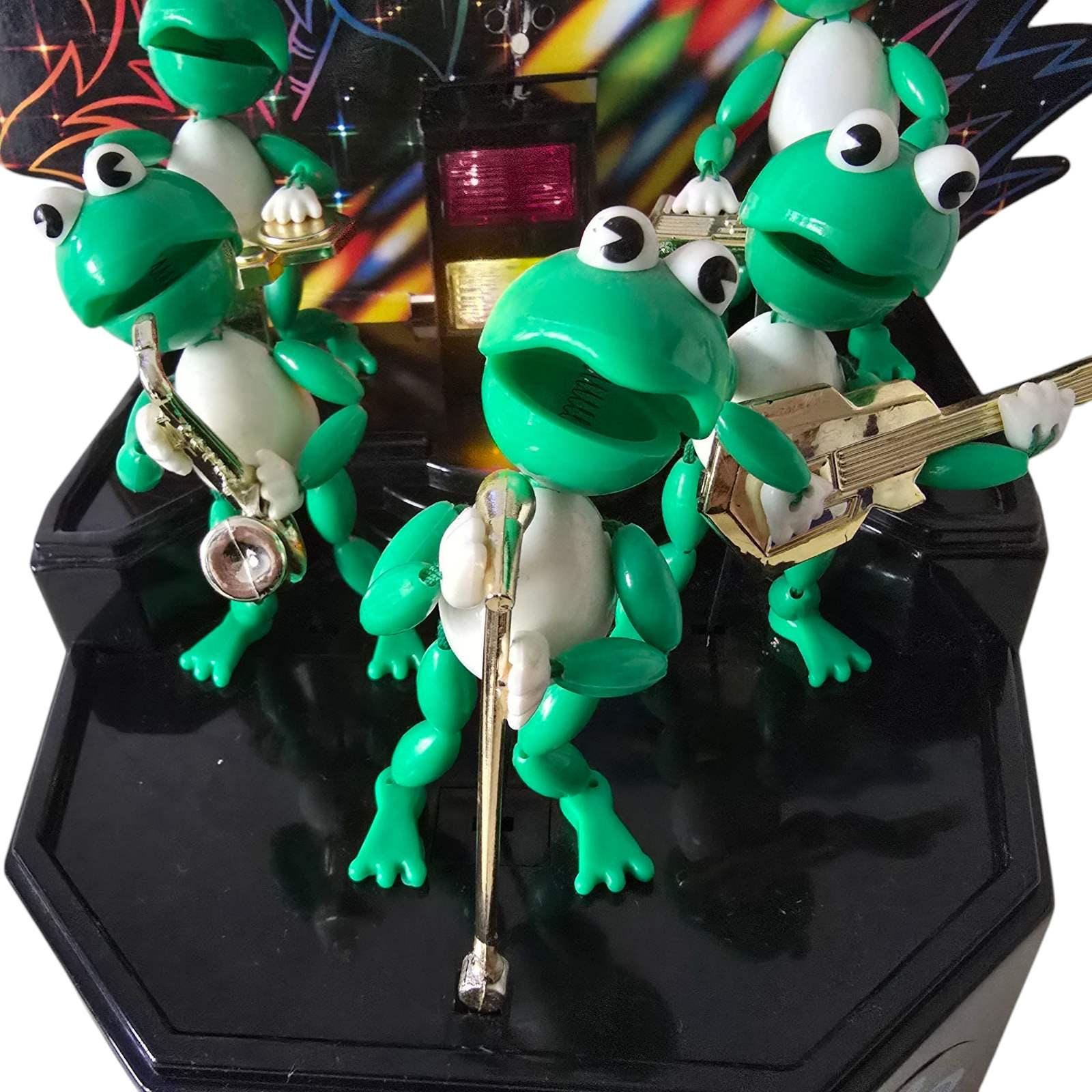 GREEN MACHINE THE FROG BAND おもちゃ レトロ 格安 1989 Metro Toys Green Machine The Frog Band in Original Box Turns