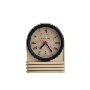 Vintage Mid Century Post modern alarm clock in a plastic 80s