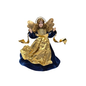 Vintage Delightful Wax Angel 25cm Tree Topper DROZD Germany 80s